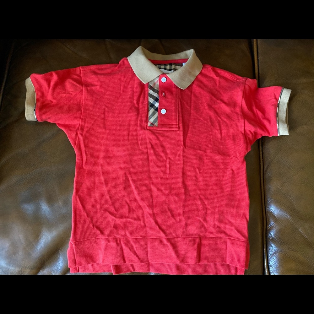 Burberry Kids Red Polo Shirt